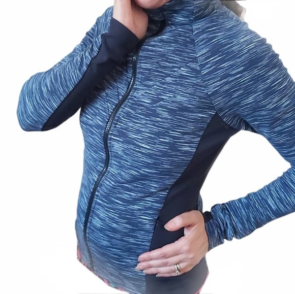 ALO Yoga Elite Jacket . Rich NAVY/Space DYE. - Picture 8 of 16